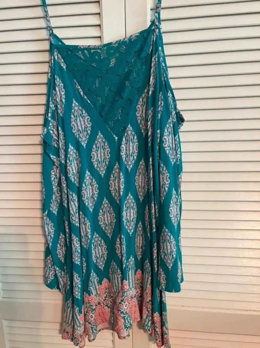 counted-Bohemian open shoulder dress